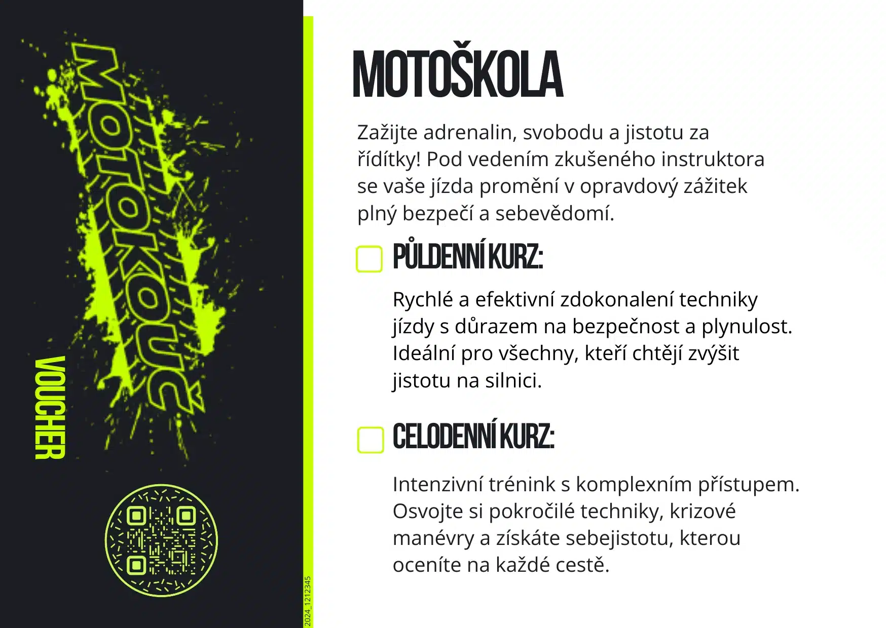Motokouč_Voucher_2024_Motoškola_Puldení kurz nebo celodení kurz